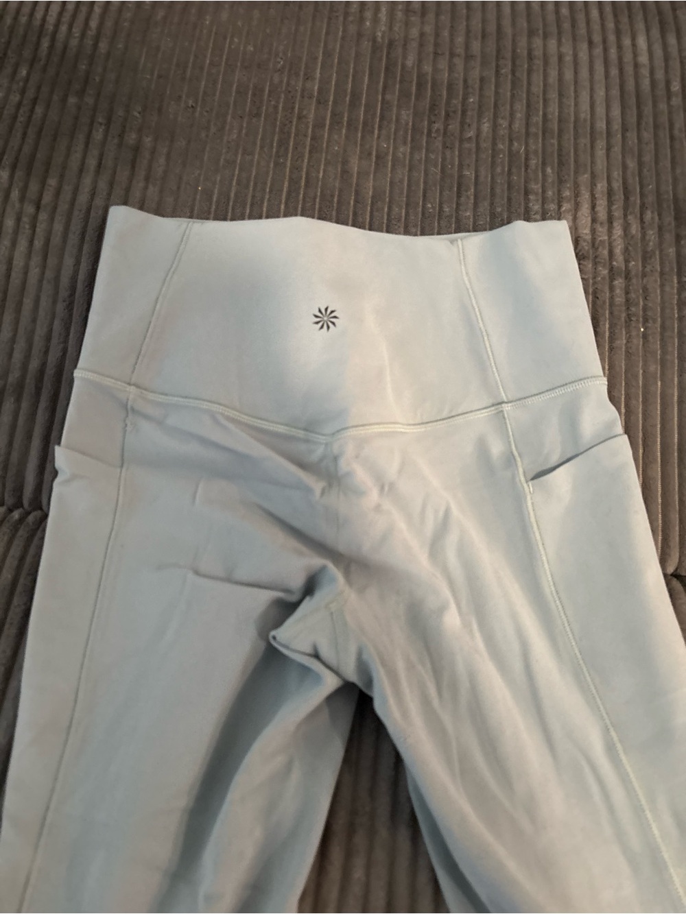 Athleta Pale Blue Salutation Stassi 7/8 Leggings - Picture 2 of 4